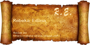 Rebeka Edina névjegykártya